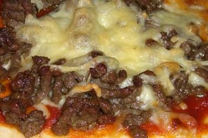 Pitapizza med biffstrim… eh, kjøttdeig